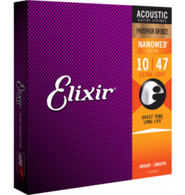 Copy of ELIXIR cel 11002 extra light, akoestische gitaar, nanoweb brons  80/20 met coating