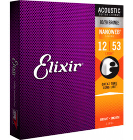 ELIXIR cel 11052 light, akoestische gitaar, nanoweb brons  80/20 met coating
