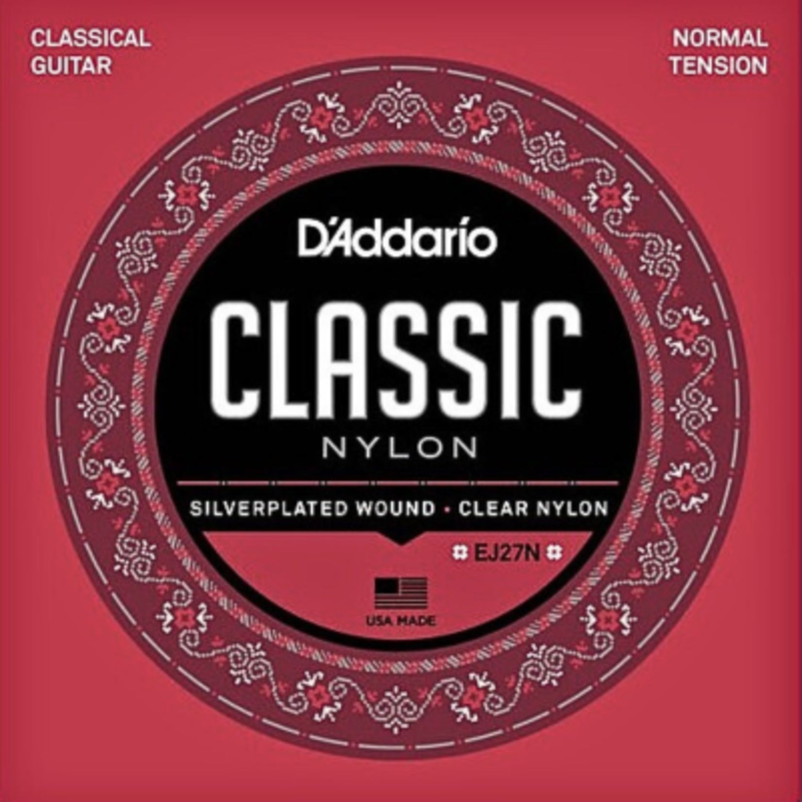 D'ADDARIO Classic EJ 27 snarenset voor 1/2 klassieke gitaar, normal