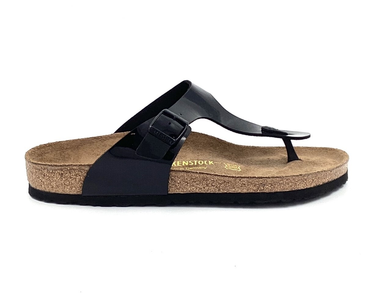Birkenstock slipper gizeh zwart lak