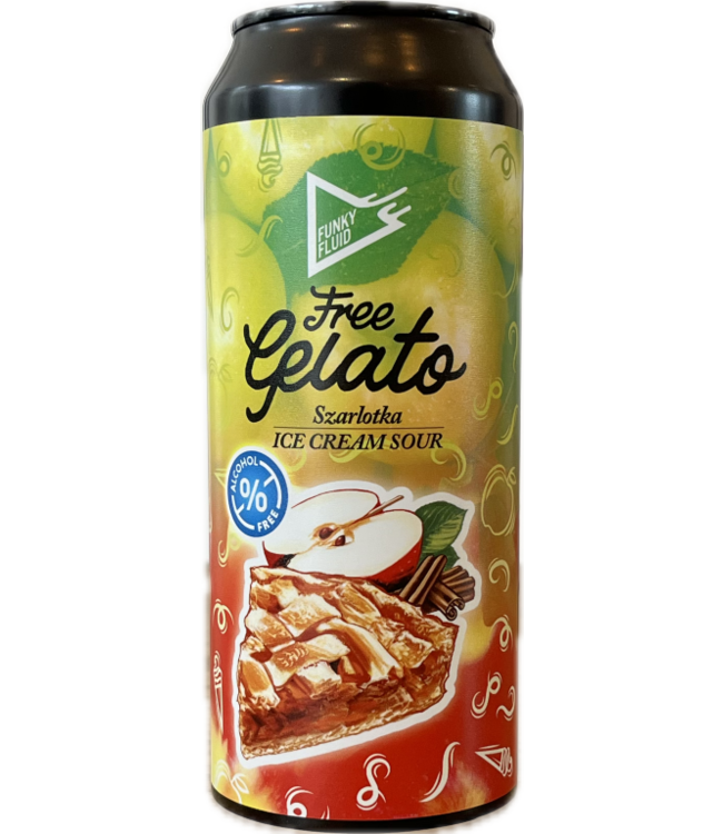 Funky Fluid Free Gelato: Szarlotka 0,5% Alcoholvrij 500ml