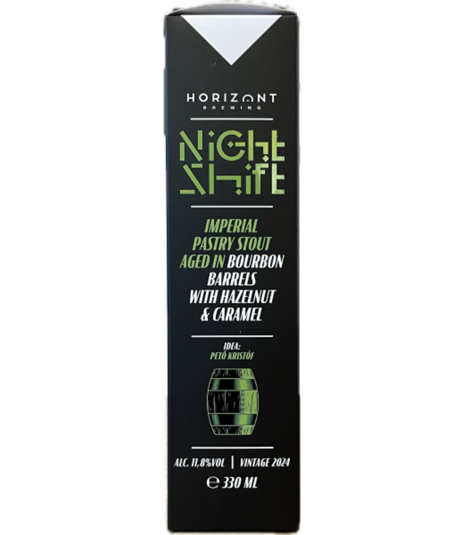 Horizont Brewing Horizont Brewing Night Shift Vintage 2024 Imperial Stout Aged in Bourbon Barrels With Hazelnut & Caramel 330ml