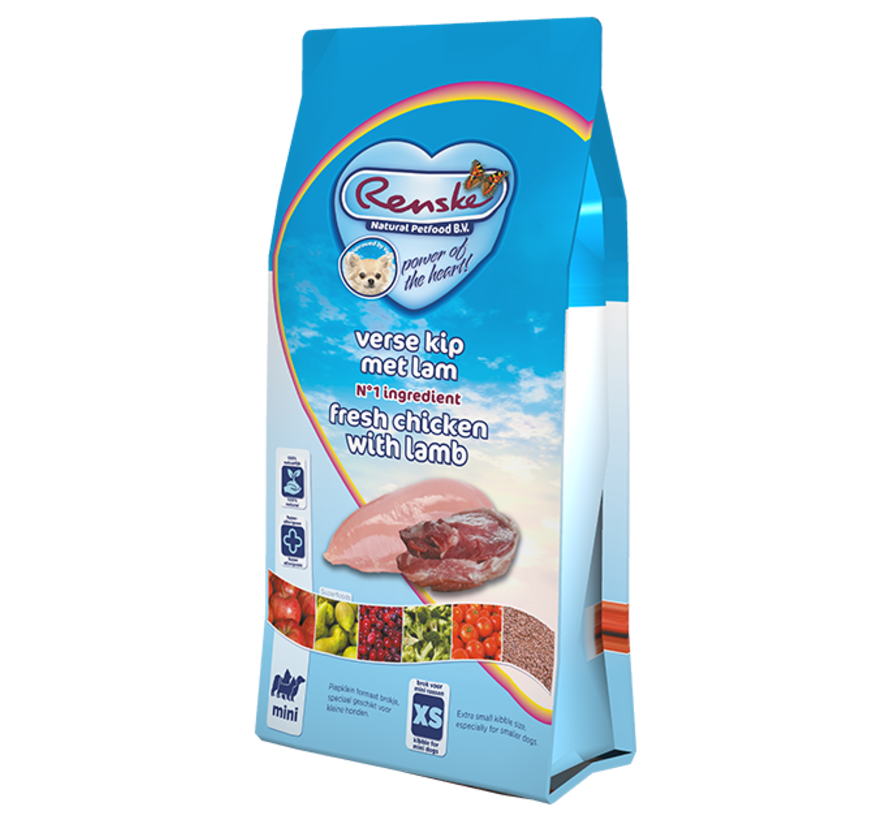 Renske droog hond adult mini verse kip lam 2 kg