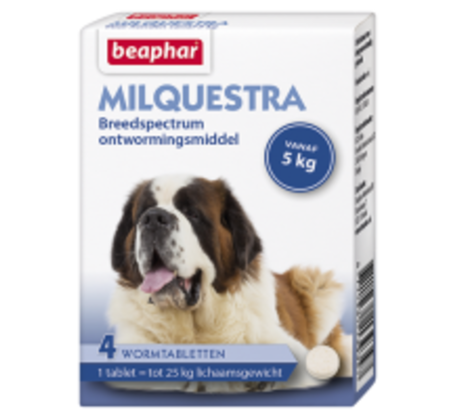 Beaphar Milquestra hond (5 tot 75 kg) 4 tabl