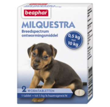 Beaphar Beaphar Milquestra hond klein/ pup (0,5 tot 10 kg) 2 tabl