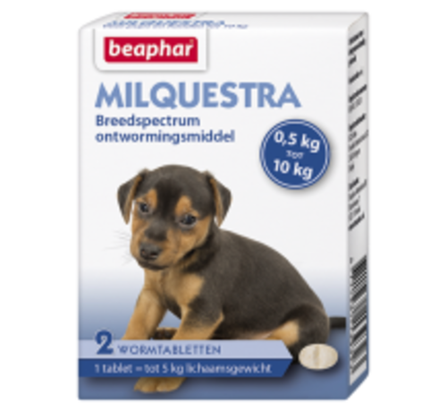 Beaphar Beaphar Milquestra hond klein/ pup (0,5 tot 10 kg) 2 tabl