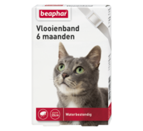 Beaphar Beaphar vlooienband 6 maanden kat wit