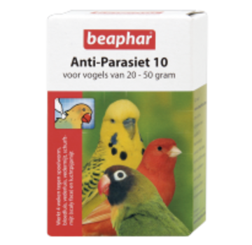 Beaphar Beaphar anti-parasiet 10 vogel 20-50g 2 pip