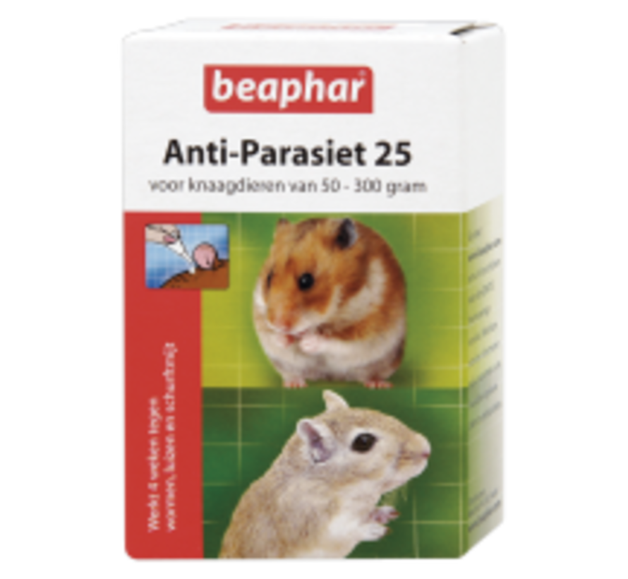 Beaphar anti-parasiet 25 knaagdier 2 st