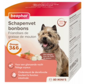 Beaphar Beaphar schapenvet bonbons mini zalm 245 gr