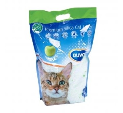 Duvo+ Premium silica kattenbakvulling appel 5l