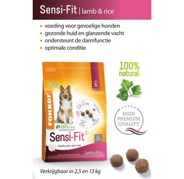 Fokker Fokker dog sensi-fit lam en rijst 13 kg