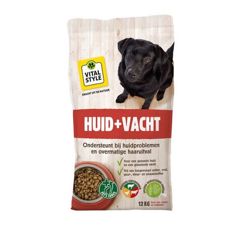 Vitalstyle VITALstyle hond huid en vacht 12 kg