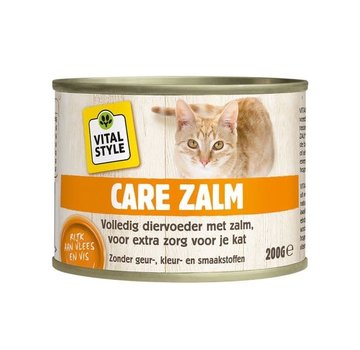 Vitalstyle VITALstyle kat care zalm blik 200 gr