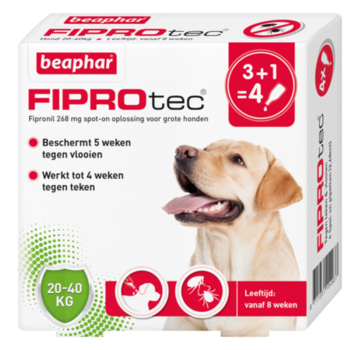 Beaphar Beaphar fiprotec hond 20-40 kg 4 pip