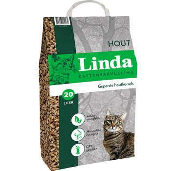 Linda Linda Hout kattenbakvulling 20 ltr