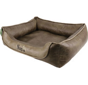 NapZZZ Divan leatherlook duo donkerbruin bruin 90x70 cm