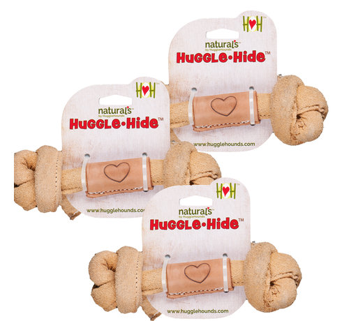 Huggle Hounds HH Natural Leather Bone M
