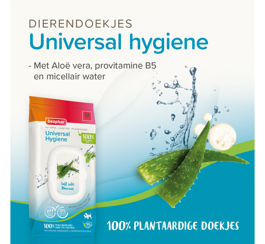 BEAPHAR DIERENDOEKJES UNIVERSAL HYGIËNE (30 ST)