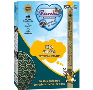 Renske Renske Vers  - Tetrapack 375 g - Hondenvoer - Kip