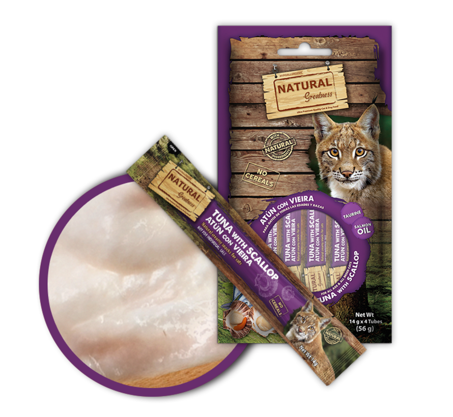 Natural Greatness Creamy Tuna With Scallop 4 x14 gr