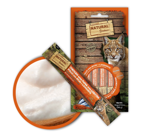 Natural Greatness Natural Greatness Creamy Chicken With Tuna And Lobster 4 x 14 gr