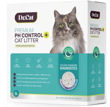Dr. Cat Premium PH Control+ Kattenbakvulling  pH-indicator  Klontvormend  6 liter