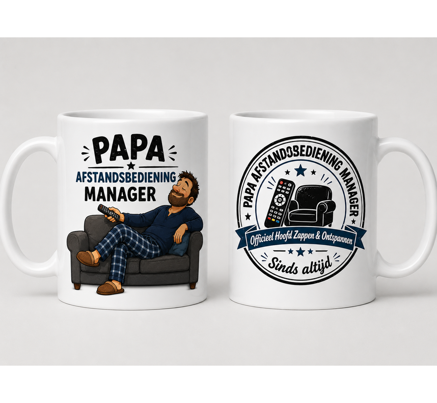 Vaderdag mok afstandbediening manager