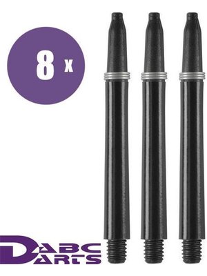 ABCDarts ABC Darts – Nylon Dart Shafts Zwart - 8 sets