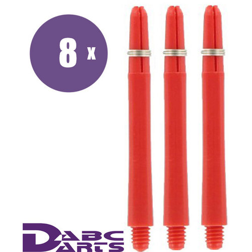 ABCDarts Nylon Dart Shafts Rood - 8 sets