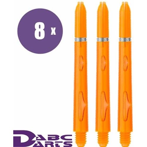 ABCDarts Poly Shafts Edgeglow Oranje - 8 sets