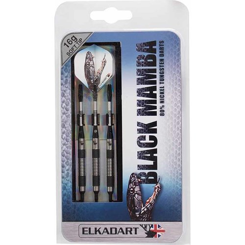 Elkadart Elkadart softtip dartpijlen black mamba 80%