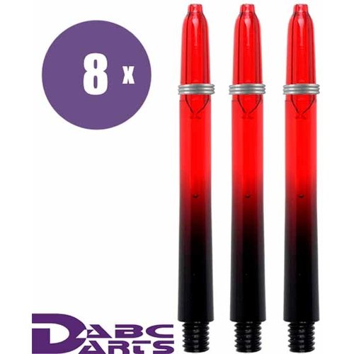 ABCDarts Kunststof Darts Shafts Black Vision Rood - 8 sets