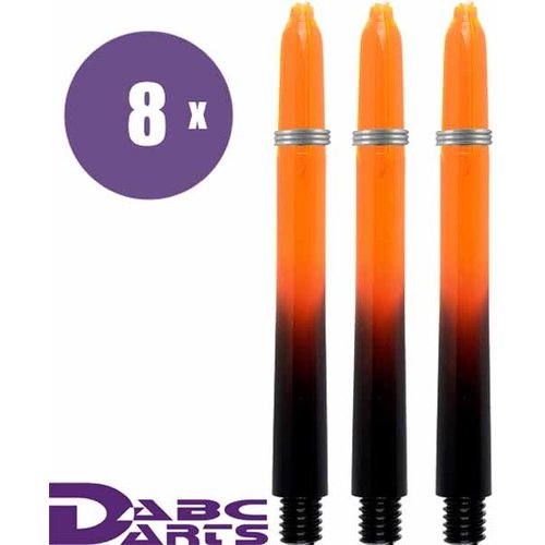 ABCDarts Kunststof Darts Shafts Black Vision Oranje - 8 Sets