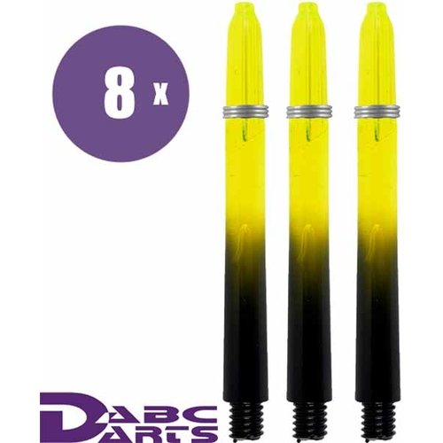 ABCDarts Kunststof Darts Shafts Black Vision Geel - 8 Sets