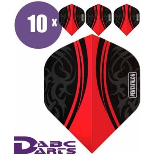 Pentathlon Pentathlon dartflight Tribal Rood - 10 Sets