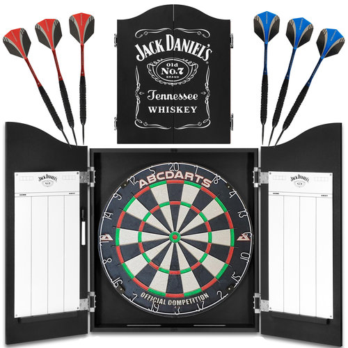 Jack Daniel's Jack Daniel's Dartkabinet Zwart - Incl. Dartbord en Darts