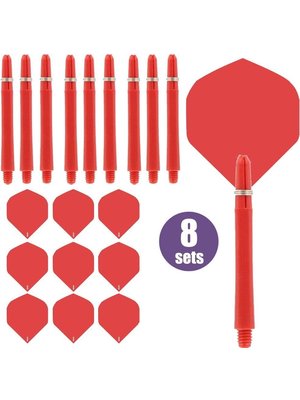 ABCDarts ABC Darts - Dart Flights en Dart Shafts Combi set - Rood