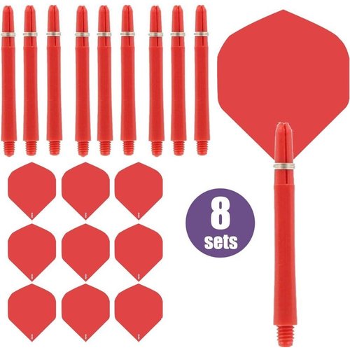 ABCDarts ABC Darts - Dart Flights en Dart Shafts Combi - Rood