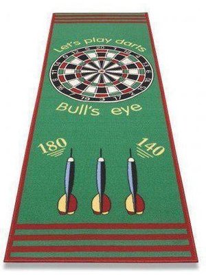 ABCDarts Dartmat Groen - Bulls Eye - 237x79 cm