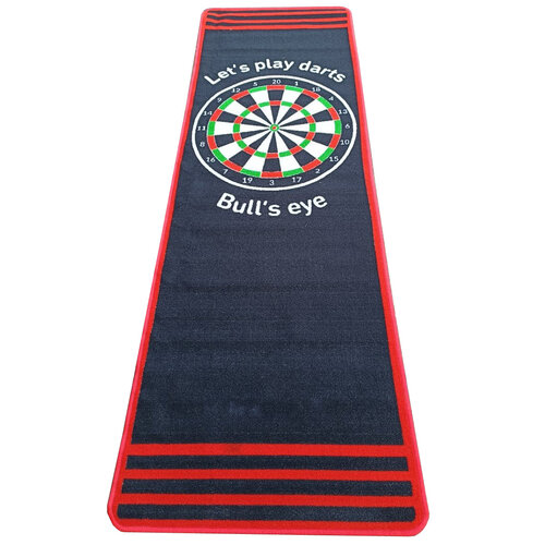 ABCDarts ABC Darts – Dartmat  Zwart Bulls Eye - 80 x 237 cm