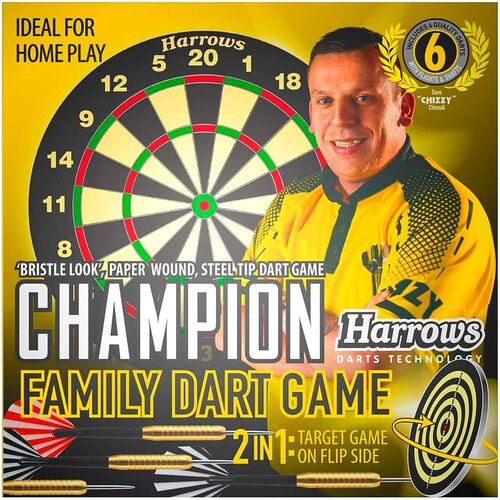Harrows Harrows 2 in 1 Familie Dart Game - Dart Board & 2 sets Darts