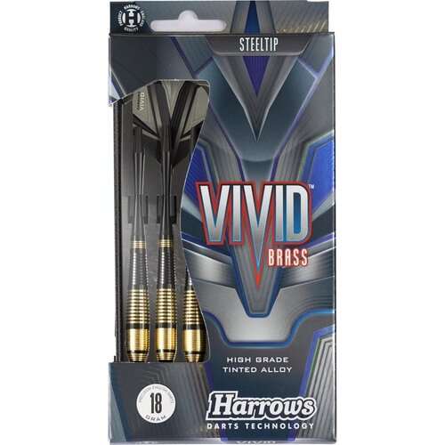 Harrows Brass Darts Vivid - Zwart