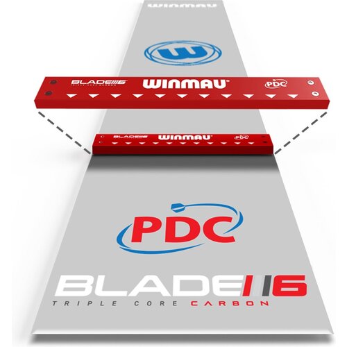 Winmau Winmau PVC Transparante Dartmat met Oche - Blade 6