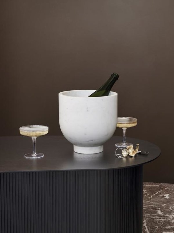 Ferm Living Ripple Champagne Saucers - set of 2 - Clear