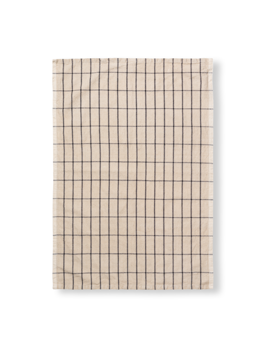 Ferm Living Hale Yarn Dyed Linen Tea Towel- Sand/Black