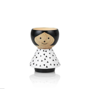 Lucie  Kaas Bordfolk egg holder girl with black triangles