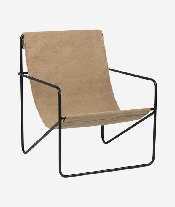 Ferm Living Desert Lounge Chair - Black/Sand