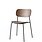 Audo Copenhagen Co Dining Chair, Black Steel Base, Dark Stained Oak Seat and Back