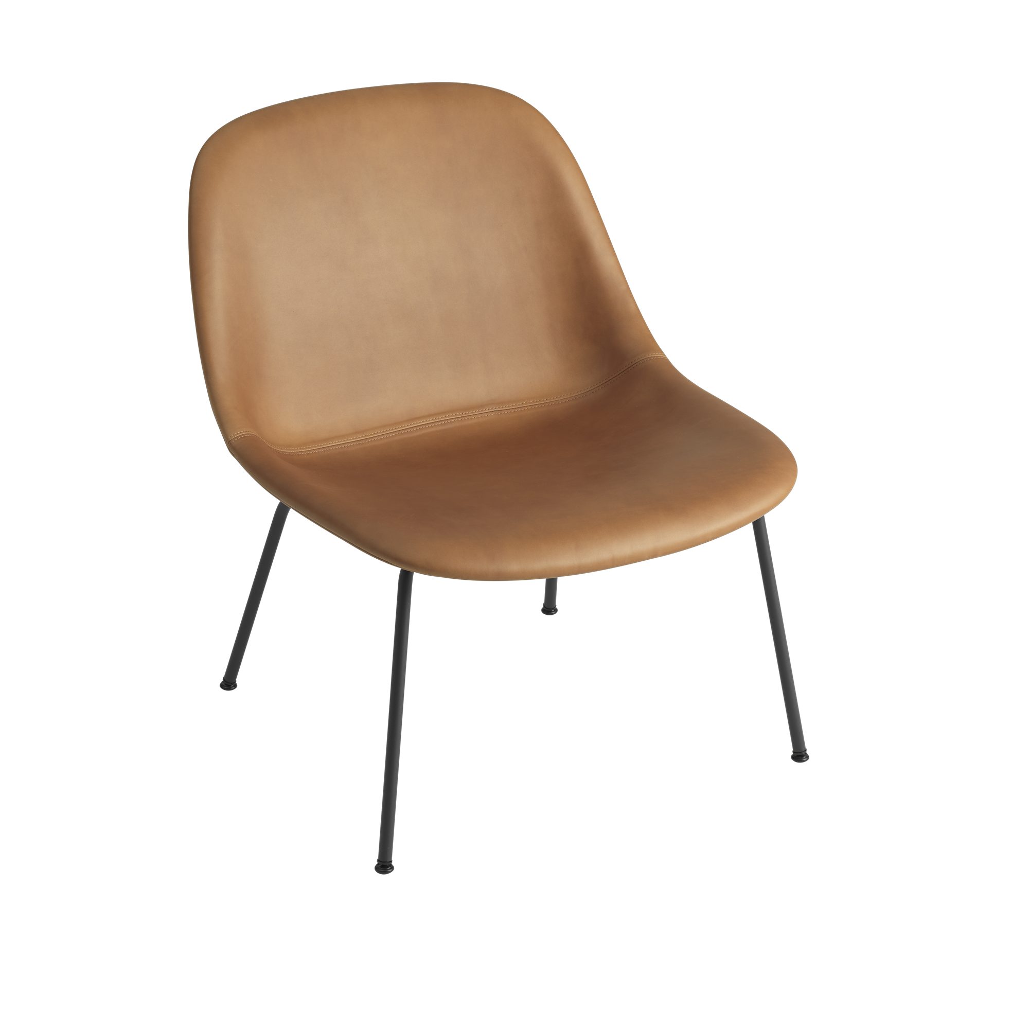 Muuto Fiber Lounge Tube Ful Uph Refine Black/Cognac